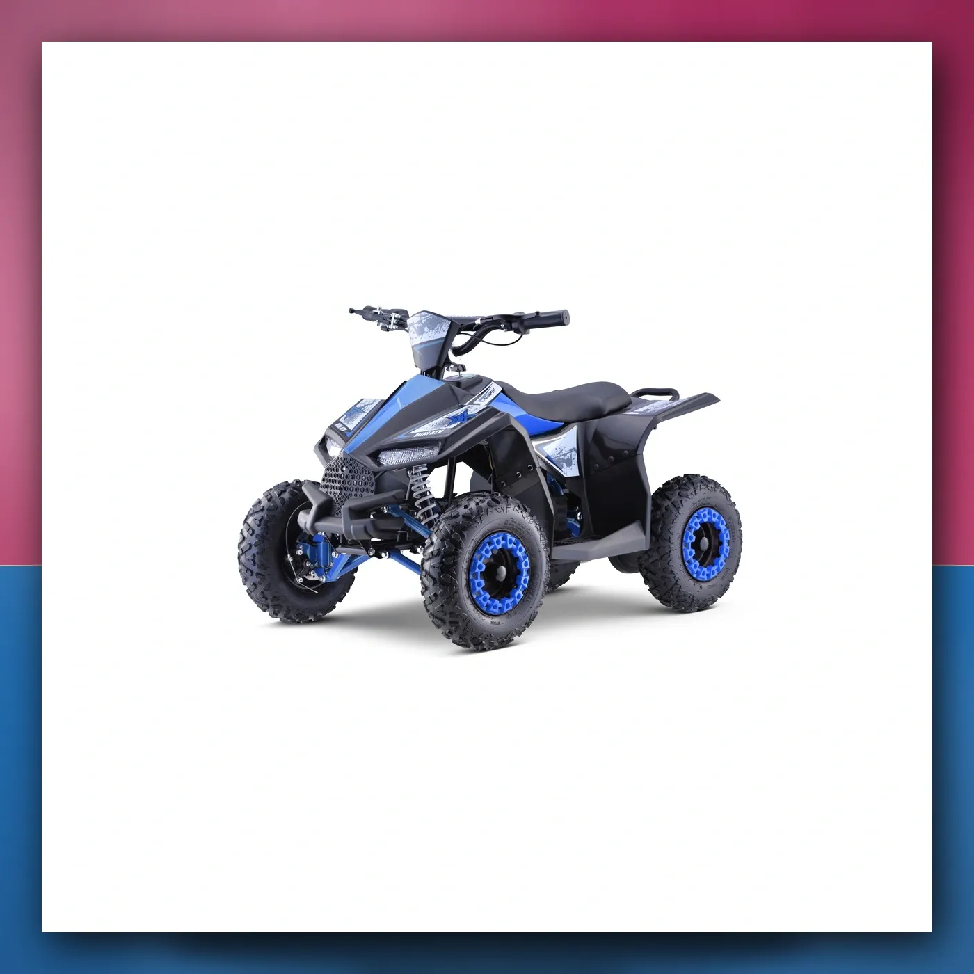 Četverocikl E - STAR na akumulator plavi 35km / h + Motor 1000W + Kotači pumpano + Regulacija sjedala - slika 1
