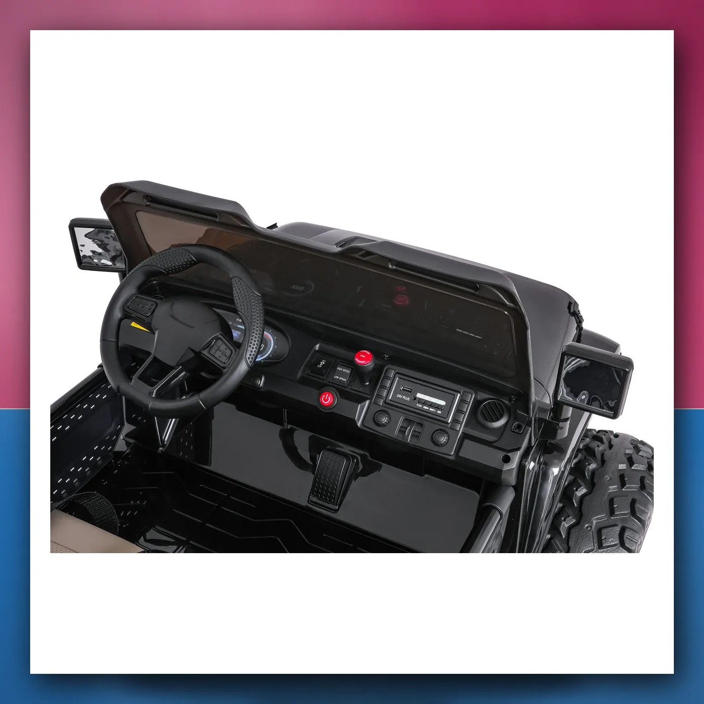 Auto na akumulator Ekstremno Sport 4x4 Varijabla Veličina crni - slika 1