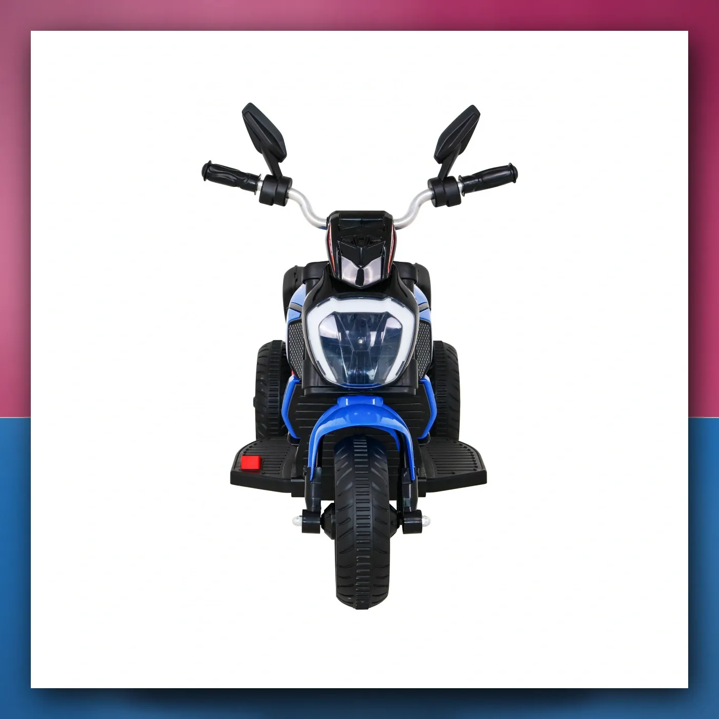 Motorić Brzo Turist na akumulator za djecu - plavi + Audio + Svjetla + Eko koža - slika 1