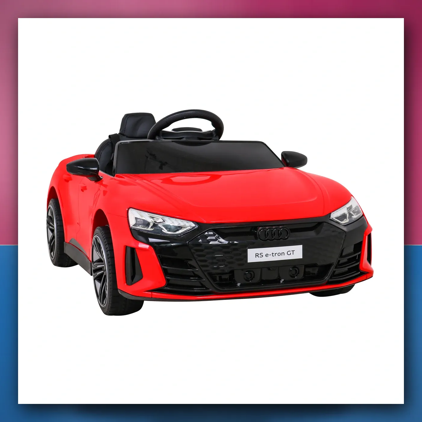 Audi RS E - Tron GT na akumulator crveni + Daljinski upravljač + Pogon 4x4 + Radio + MP3 + LED + EVA - slika 1