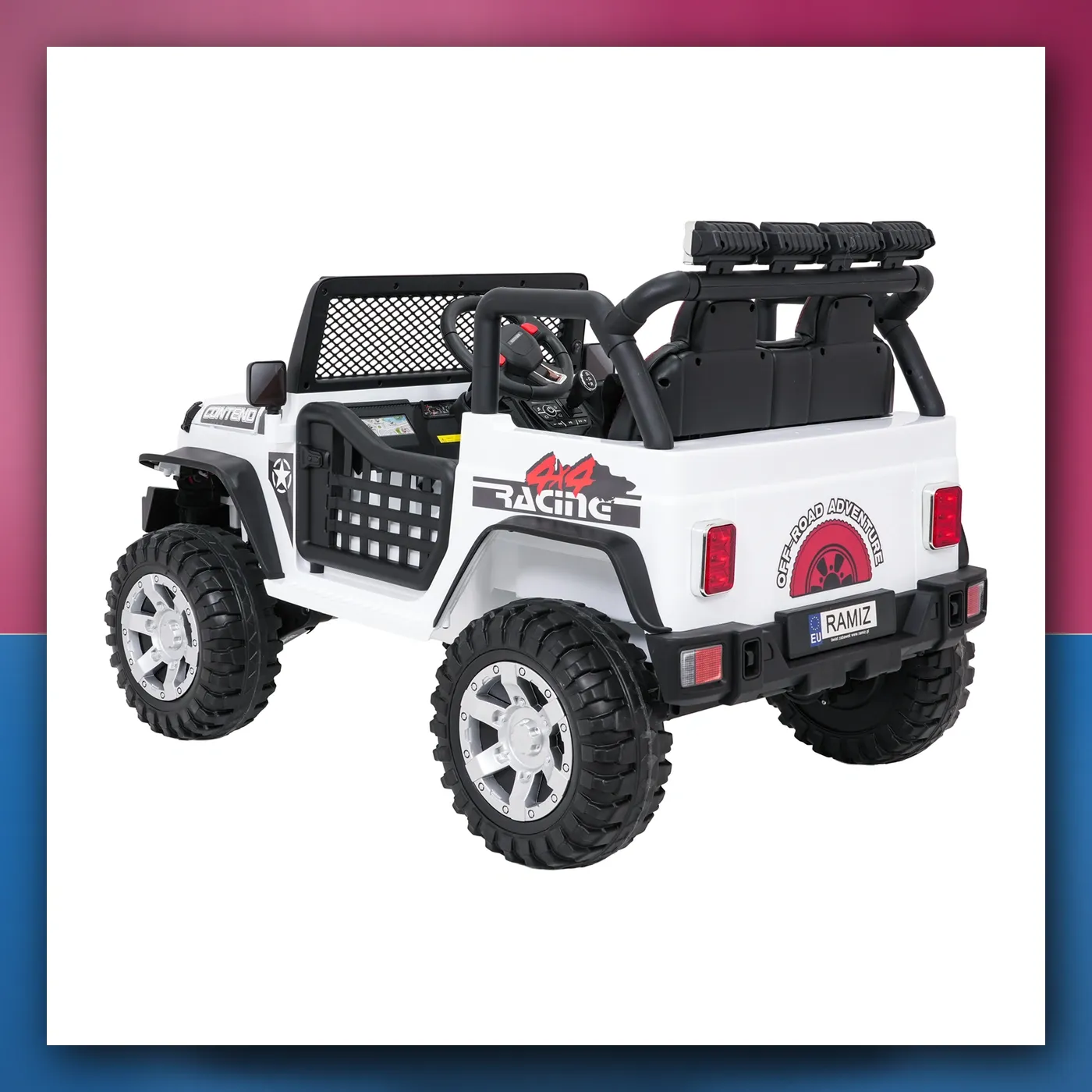Auto na akumulator Jeep ZVIJER 4x4 bijeli - slika 1