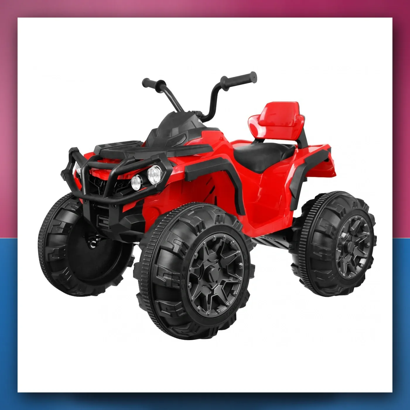Četverocikl ATV na akumulator za djecu - crveni + EVA kotači + Radio + MP3 + LED + Lagani Start - slika 1