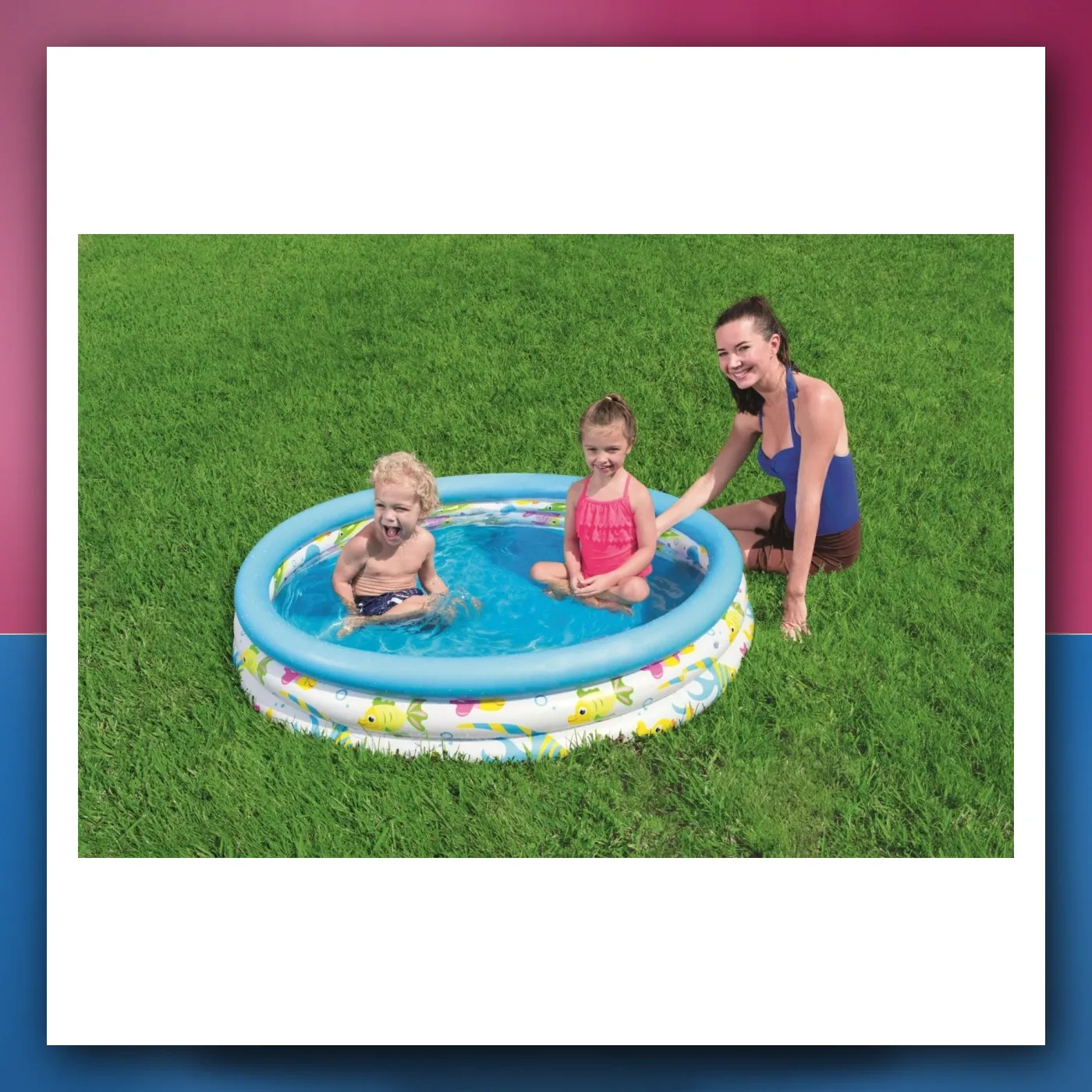 BESTWAY dječji napuhujući bazen Ribice 122 x 25 cm