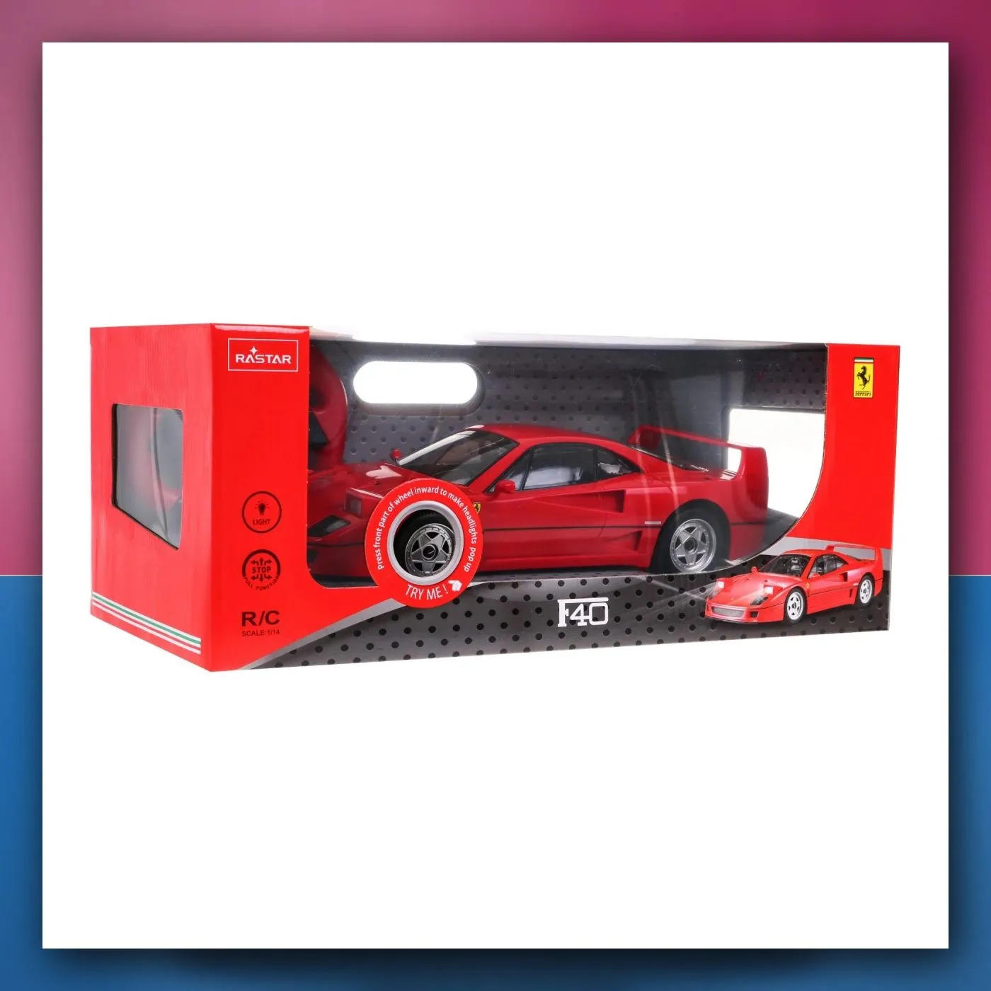 Ferrari F40 RASTAR model 1:14 autić na daljinsko upravljanje + daljinski upravljač 2,4 GHz