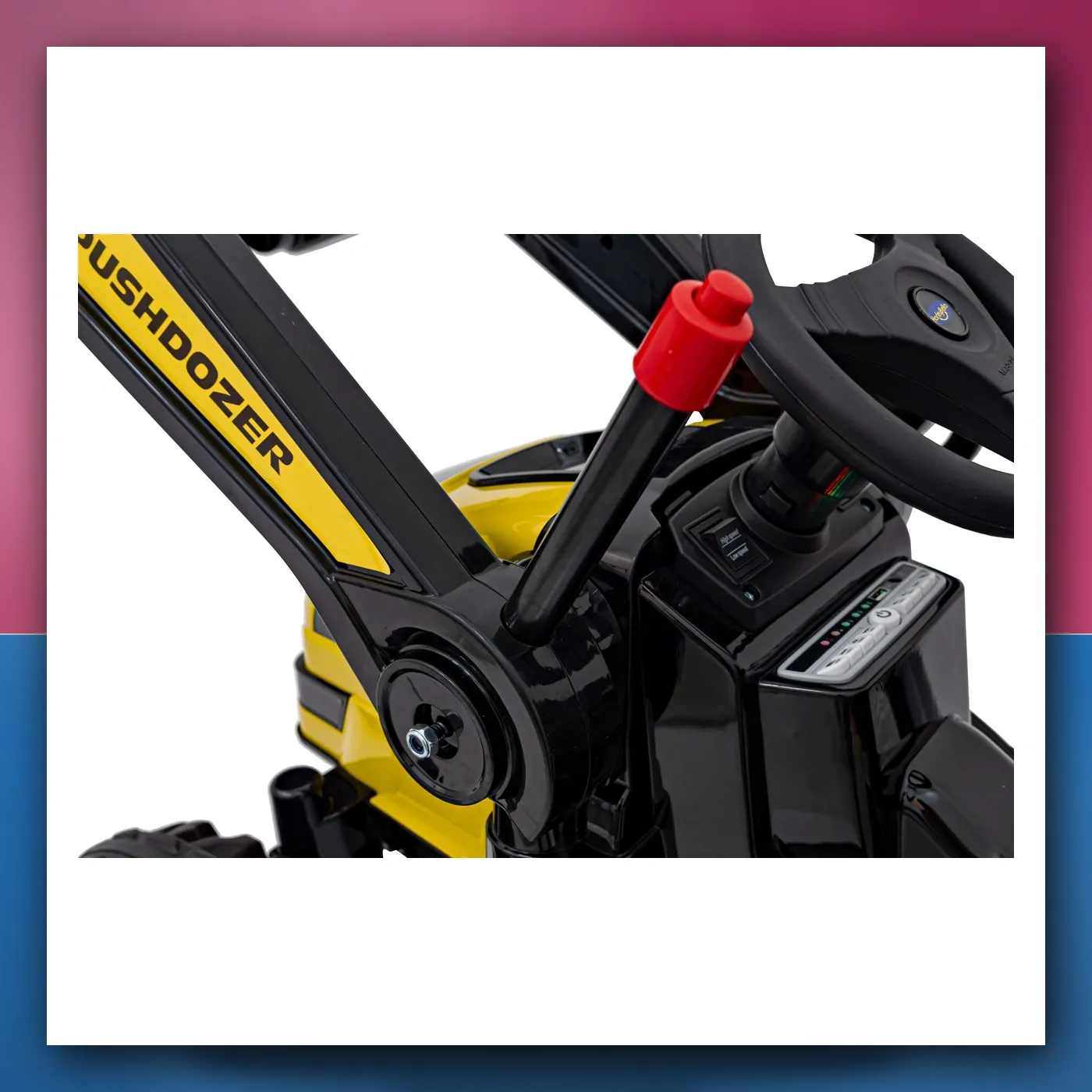 Bager Traktor na akumulator za djecu - žuti + Pokretni Ruka Žlica + Daljinski upravljač + Lagani Start + Radio FM + LED - slika 1
