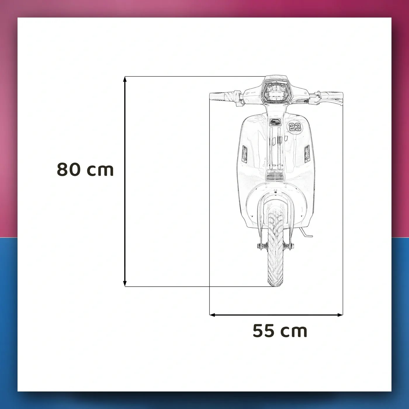 Auto na akumulator Skuter Retro 23 crveni - slika 1