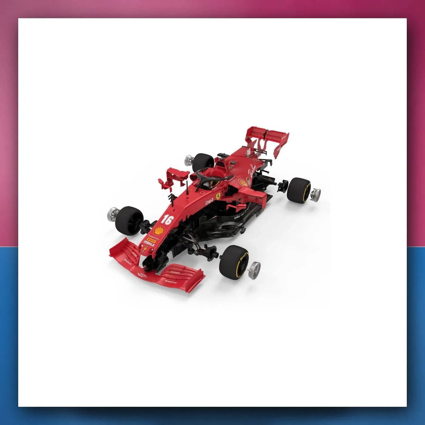 Ferrari SF1000 crveni RASTAR model 1:16 bolid na daljinsko upravljanje + Body Kit + daljinski upravljač 2,4 GHz