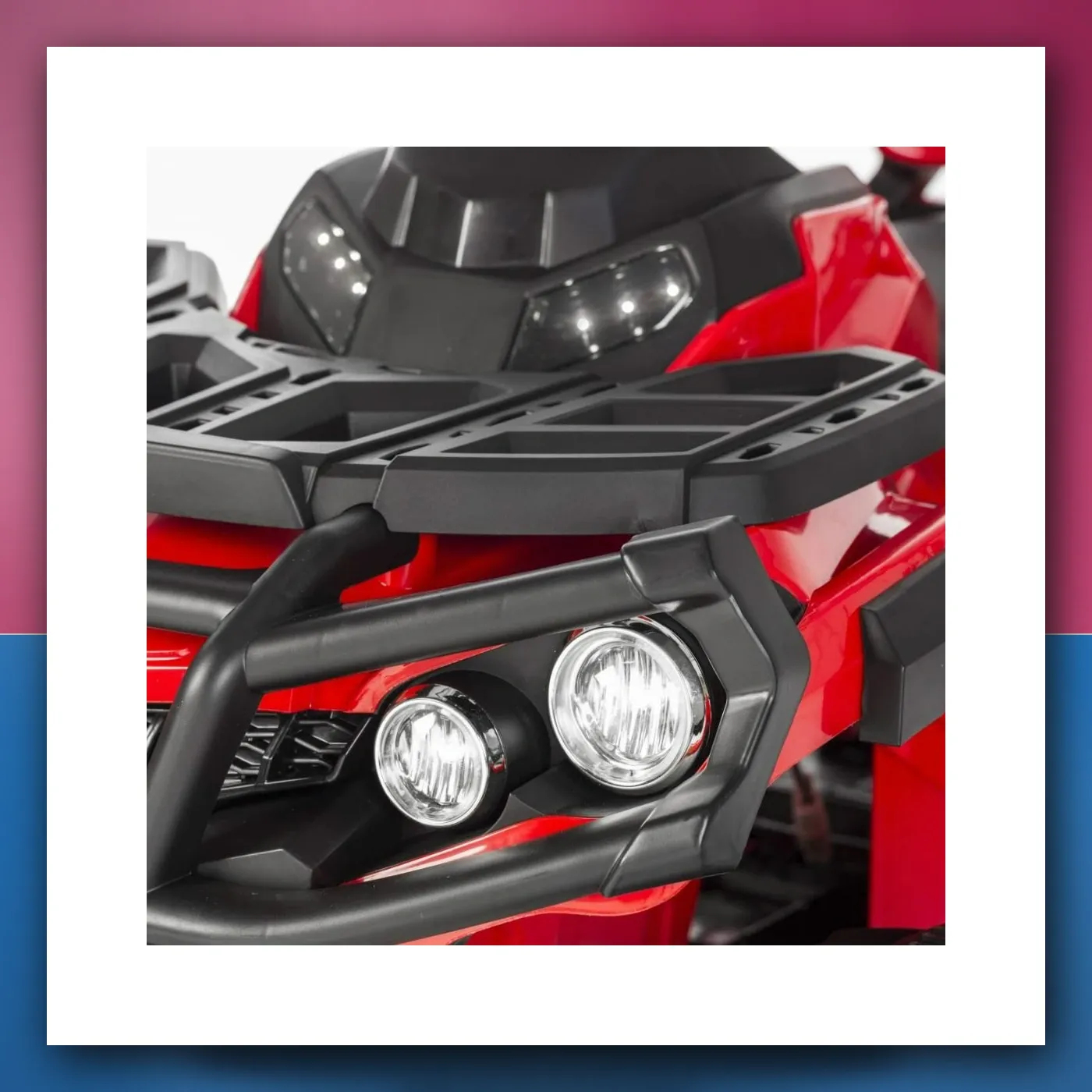 Četverocikl ATV na akumulator za djecu - crveni + EVA kotači + Radio + MP3 + LED + Lagani Start - slika 1