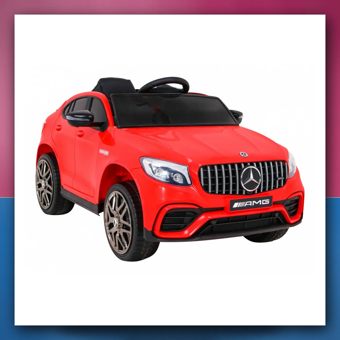 Mercedes Benz GLC63S za djecu crveni SUV + Daljinski upravljač - slika 1