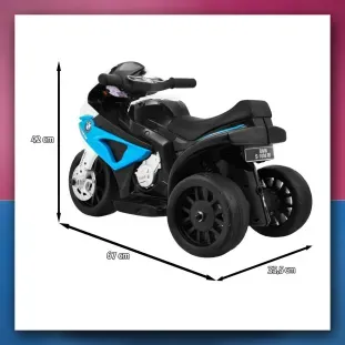 Motor BMW S1000 RR Mini na akumulator za djecu - plavi + 3 kotači + Zvukovi + LED - slika 2