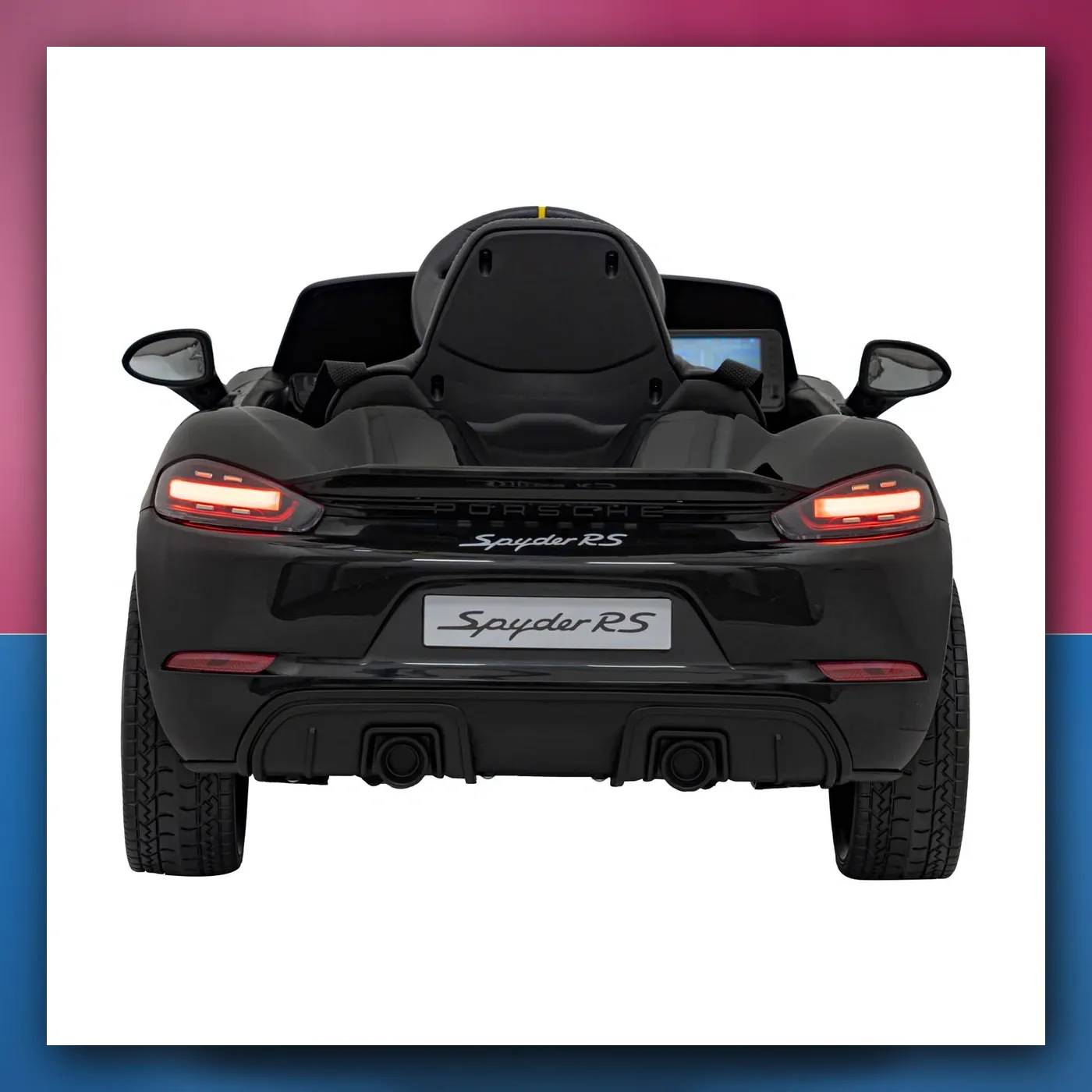Auto na akumulator Porsche Spyder RS 718 crni MP4 - slika 1