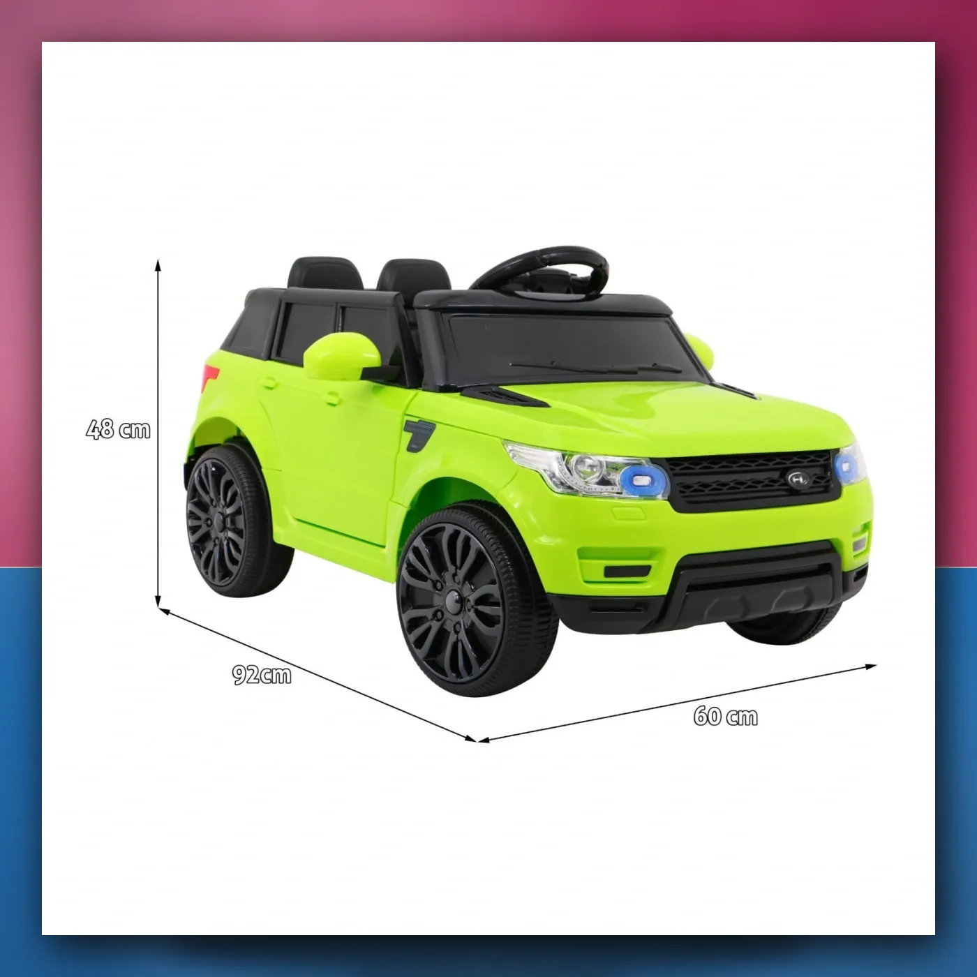 Mali auto Start Run na akumulator, zeleni SUV + Daljinski upravljač - slika 1