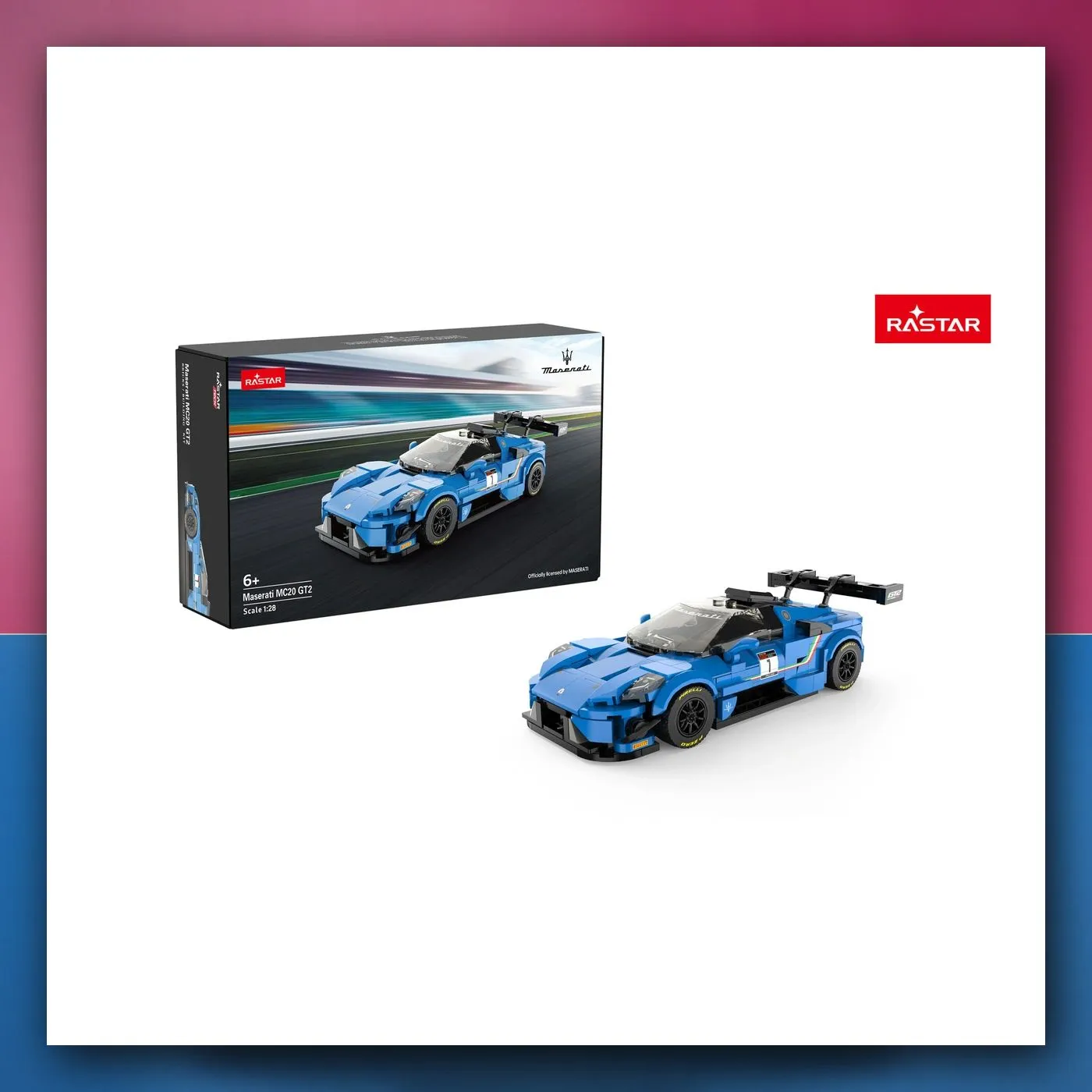 Kocke Maserati MC20 GT2 1:28 plavi RASTAR
