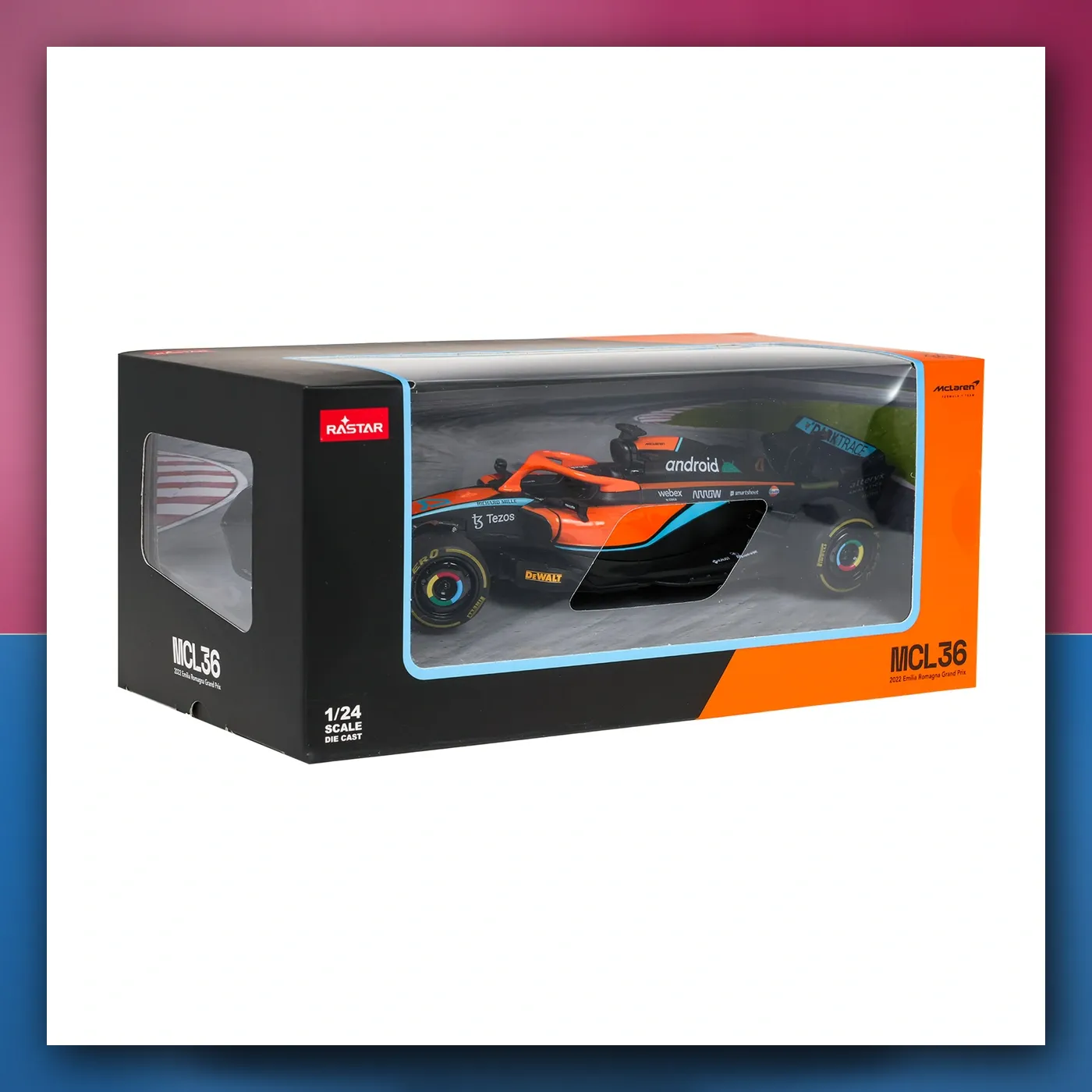 Metalni automobil McLaren F1 MCL36 1:24 narančasti RASTAR