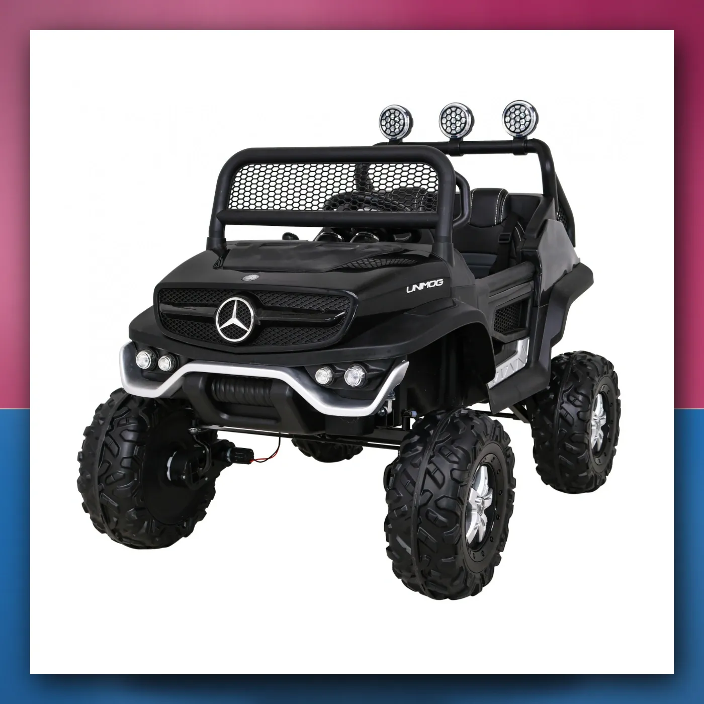 Mercedes Benz Unimog za djecu crni + Terenski 4x4 - slika 1