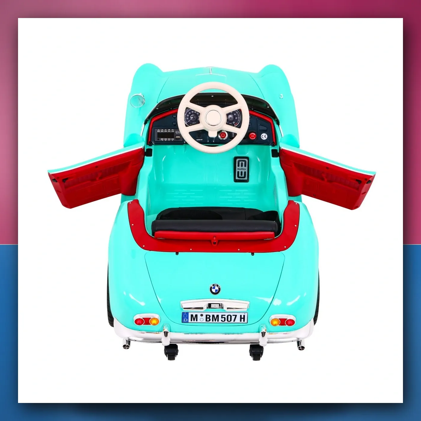 Mali auto BMW 507 Retro električne za djecu zeleni - slika 1