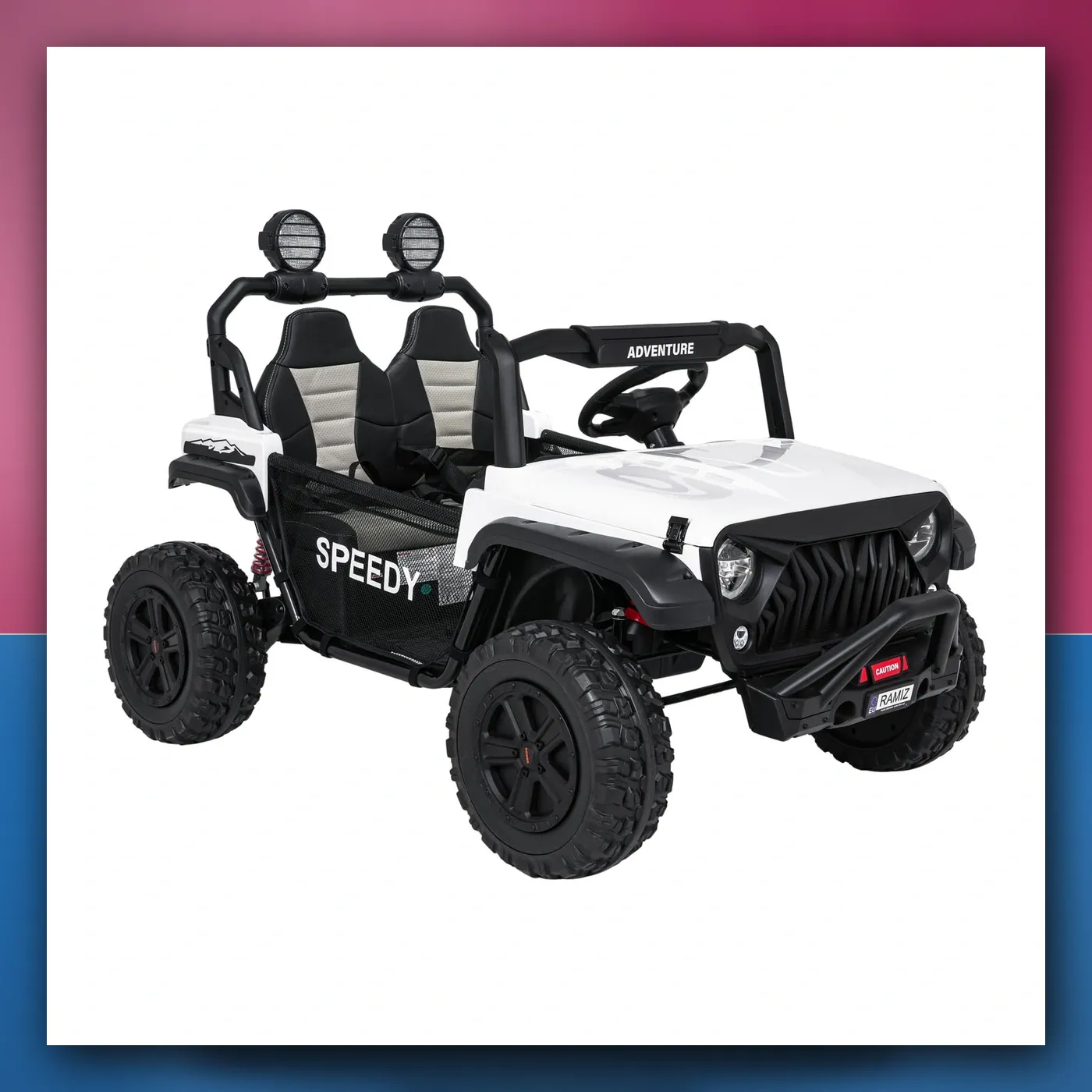Auto na akumulator Terenski PASSION 4x4 bijeli - slika 1