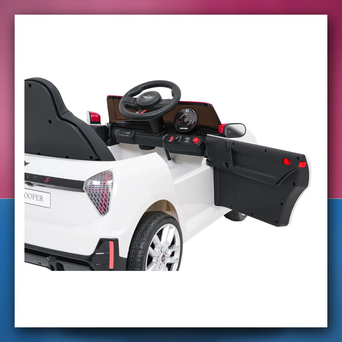 Auto na akumulator Mini Cooper bijeli - slika 1