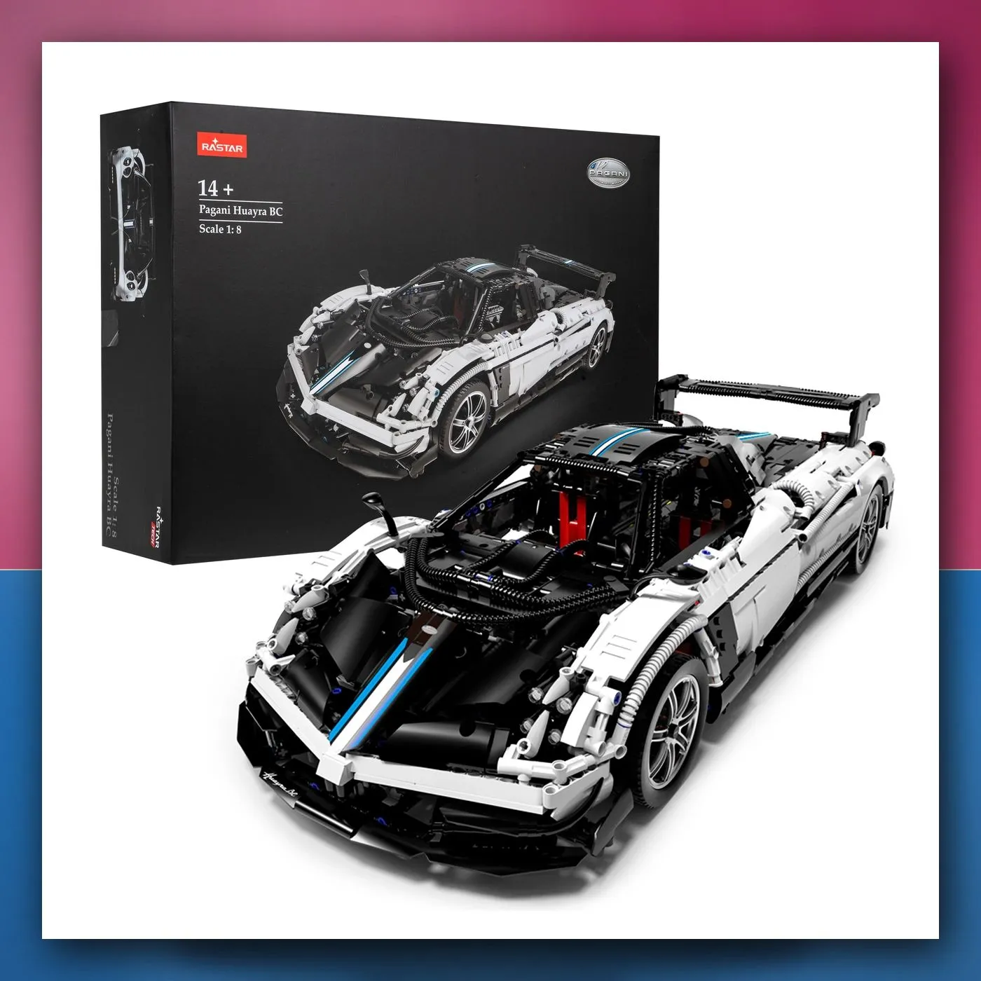 Pagani Huayra RASTAR 1:8 model za sastavljanje 2896 konstrukcijskih kocki