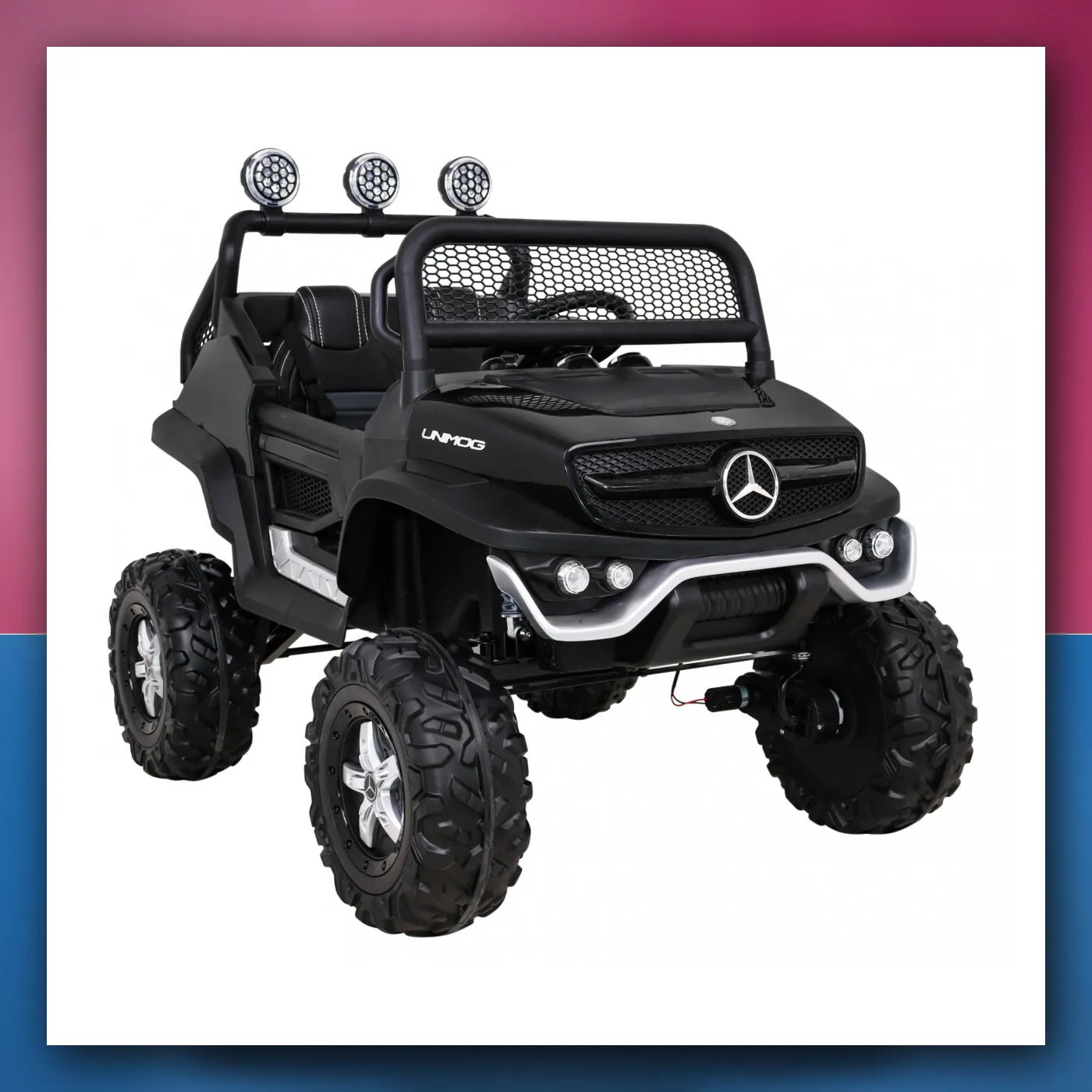 Mercedes Benz Unimog za djecu crni + Terenski 4x4 - slika 1