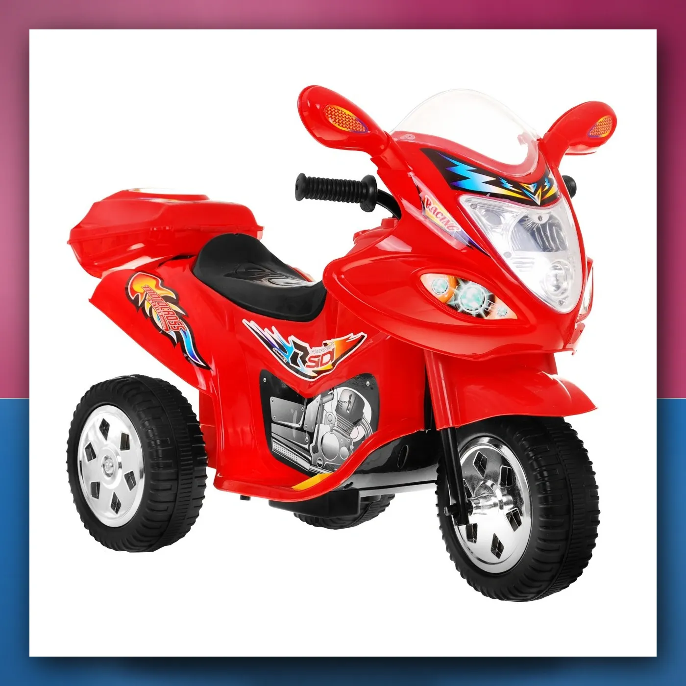 Motorić Trokotač BJX - 088 električni za najmlađih crveni + Zvukovi + Svjetla - slika 1