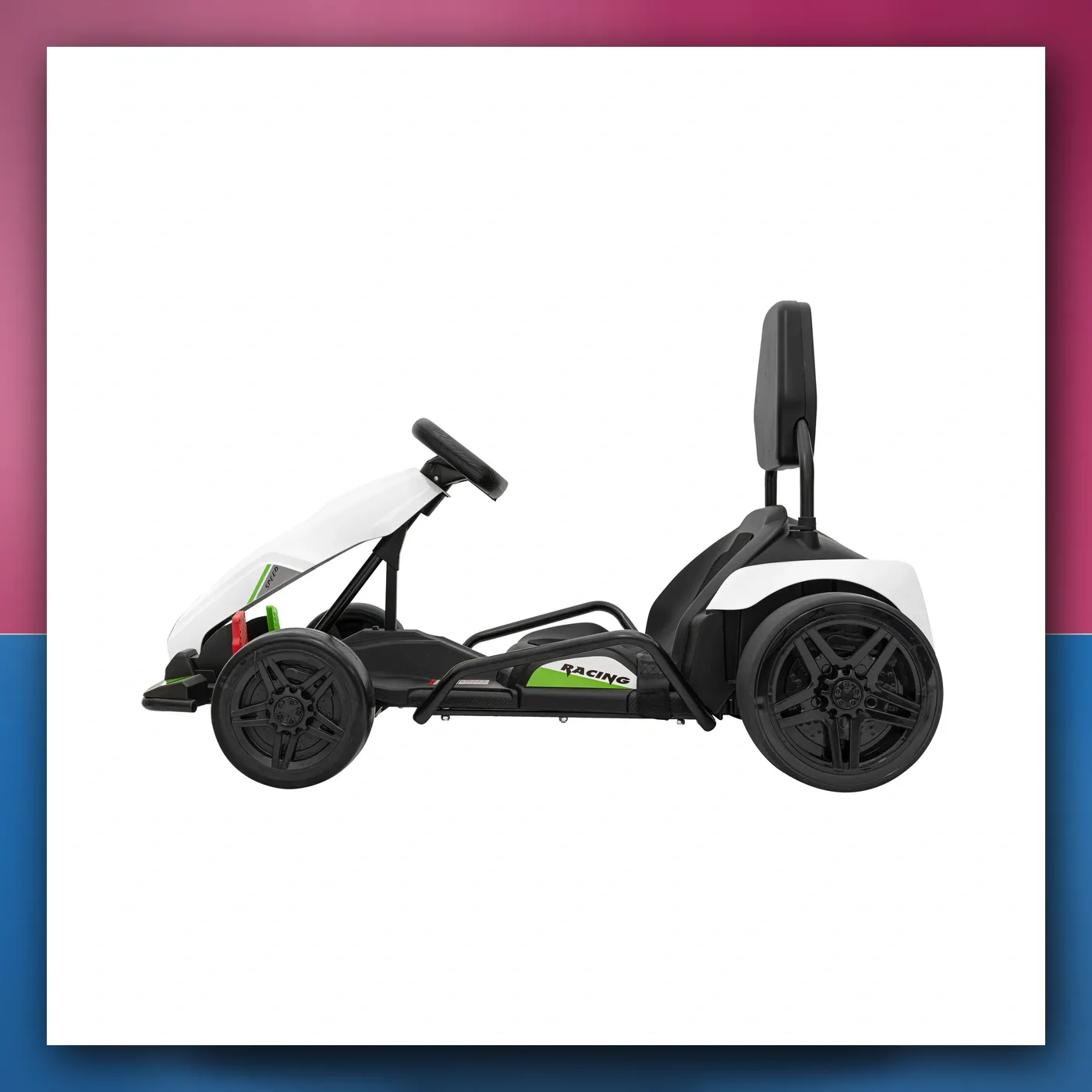 Gokart Brzo 3 Drift na akumulator za djecu - bijeli + Funkcija drifta + Motori 2x150W + Radio LED + Pojasevi - slika 1