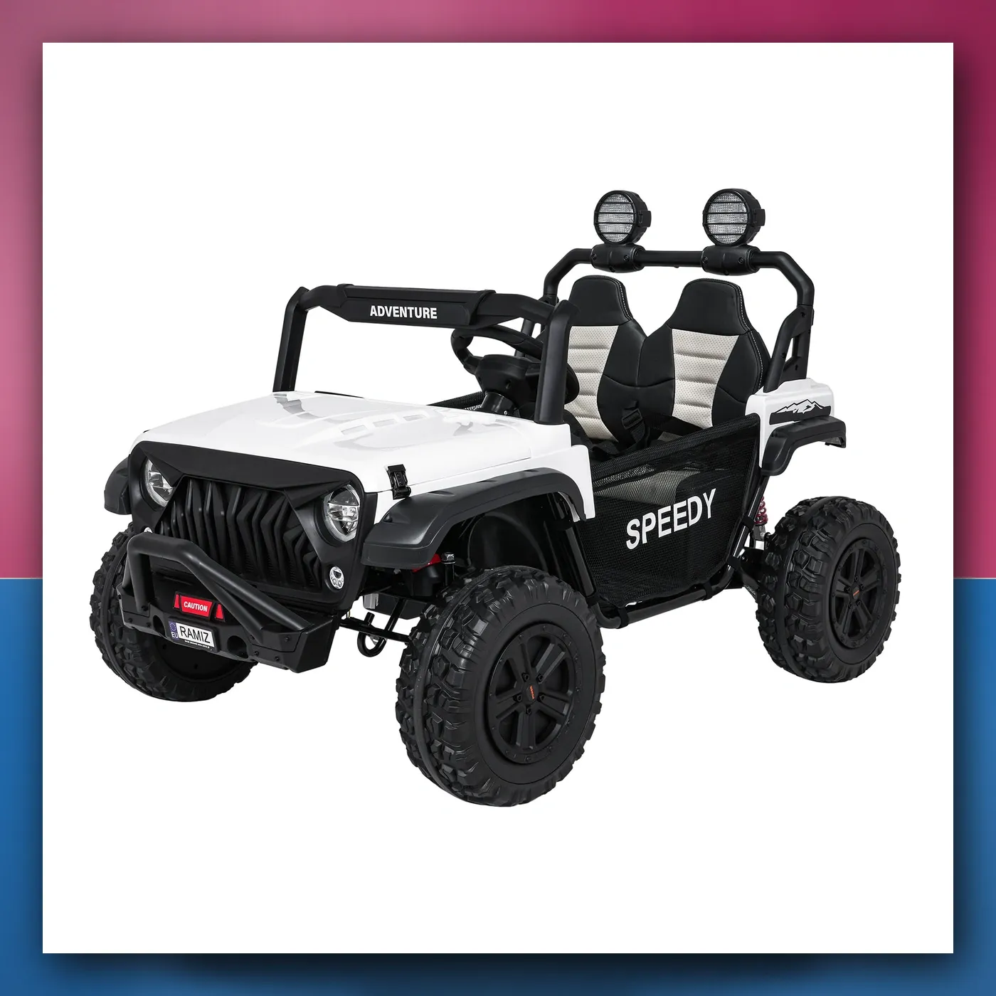 Auto na akumulator Terenski PASSION 4x4 bijeli - slika 1