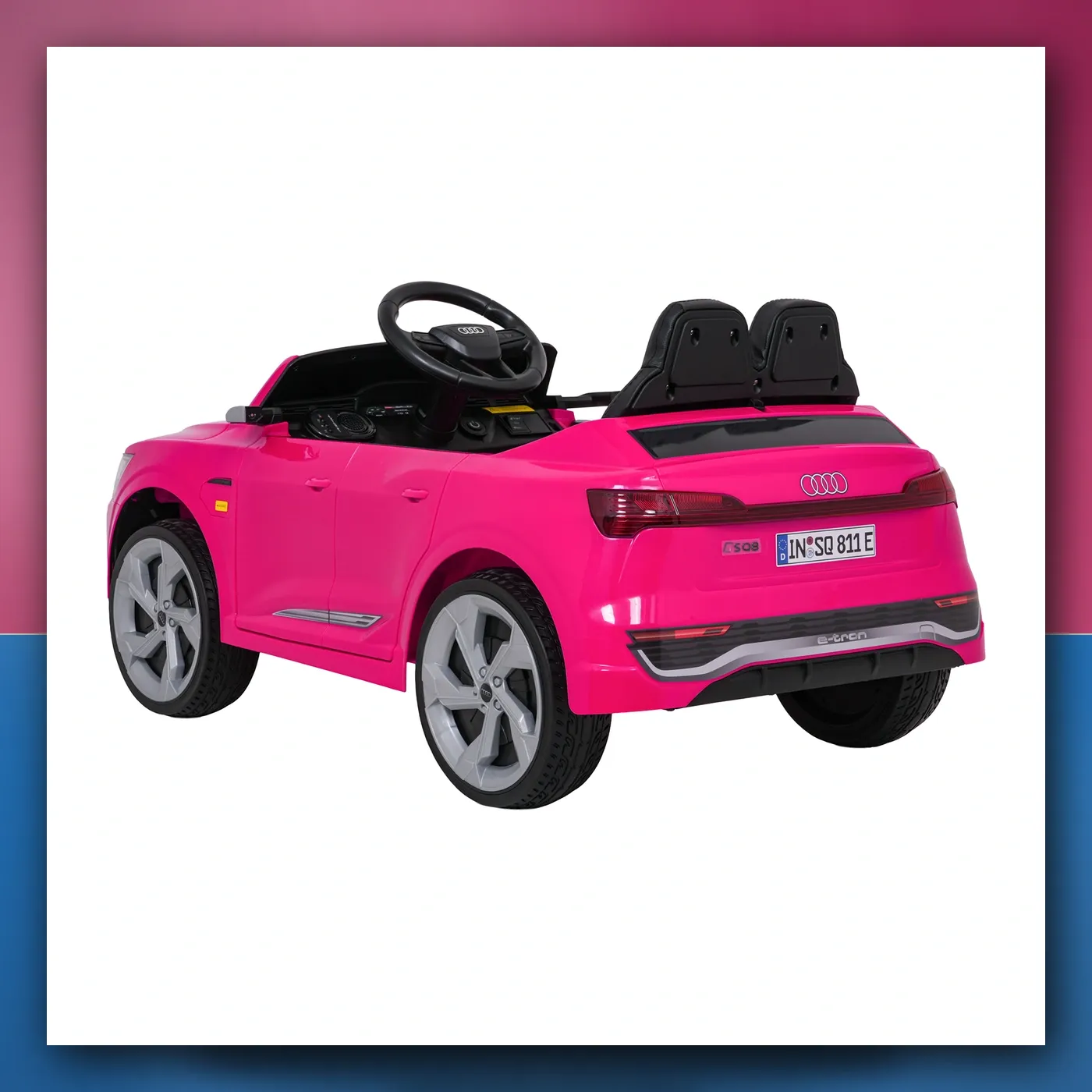 Auto na akumulator Audi SQ8 ružičasti s daljinskim upravljačem 2,4 GHz