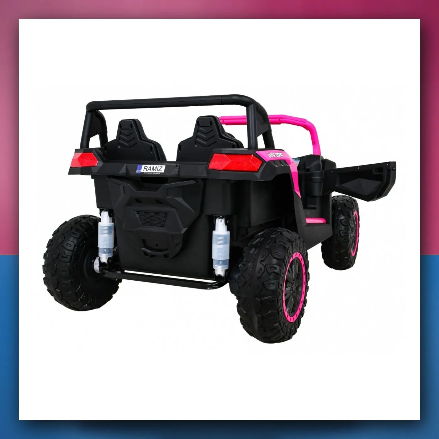 Buggy ATV Racing na akumulator za 2 djece ružičasti + 4×4 + daljinski upravljač + lagani start + MP3 + LED