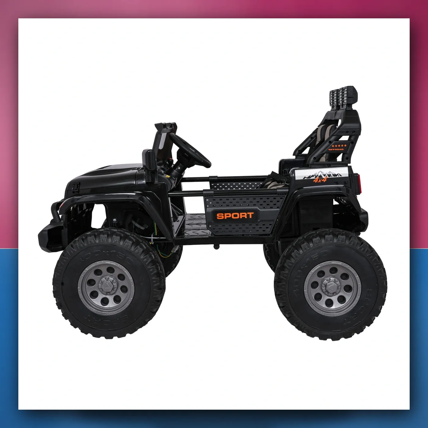 Auto na akumulator Ekstremno Sport 4x4 Varijabla Veličina crni - slika 1