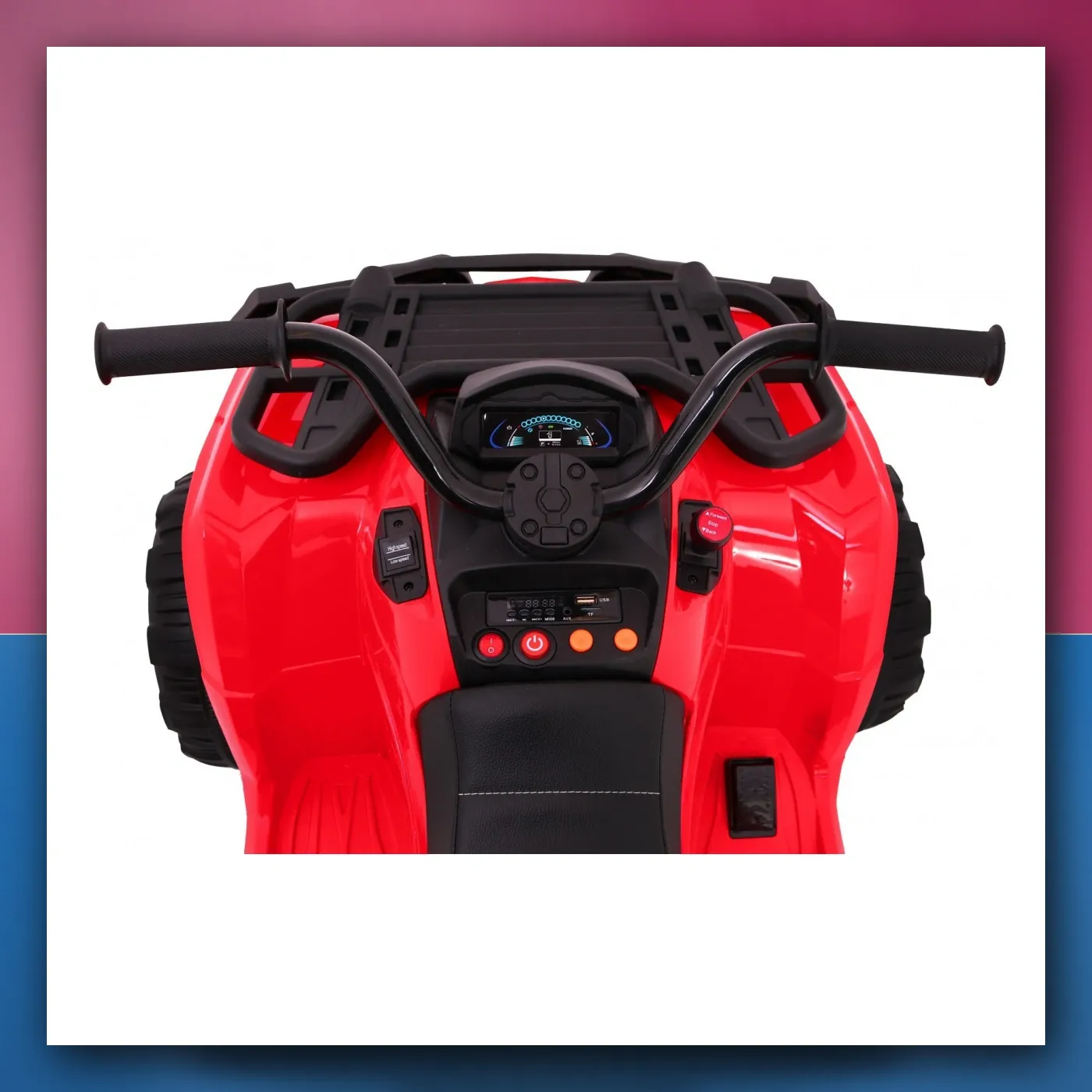 Četverocikl XL ATV na akumulator za djecu - crveni + Pogon 4x4 + Prtljažnik + Lagani Start + EVA + Audio + LED - slika 1
