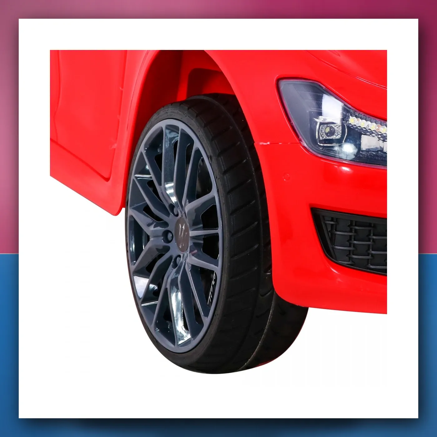 Maserati Ghibli na akumulator za djecu - crveni + Daljinski upravljač + Lagani Start + EVA + MP3 USB + LED - slika 1