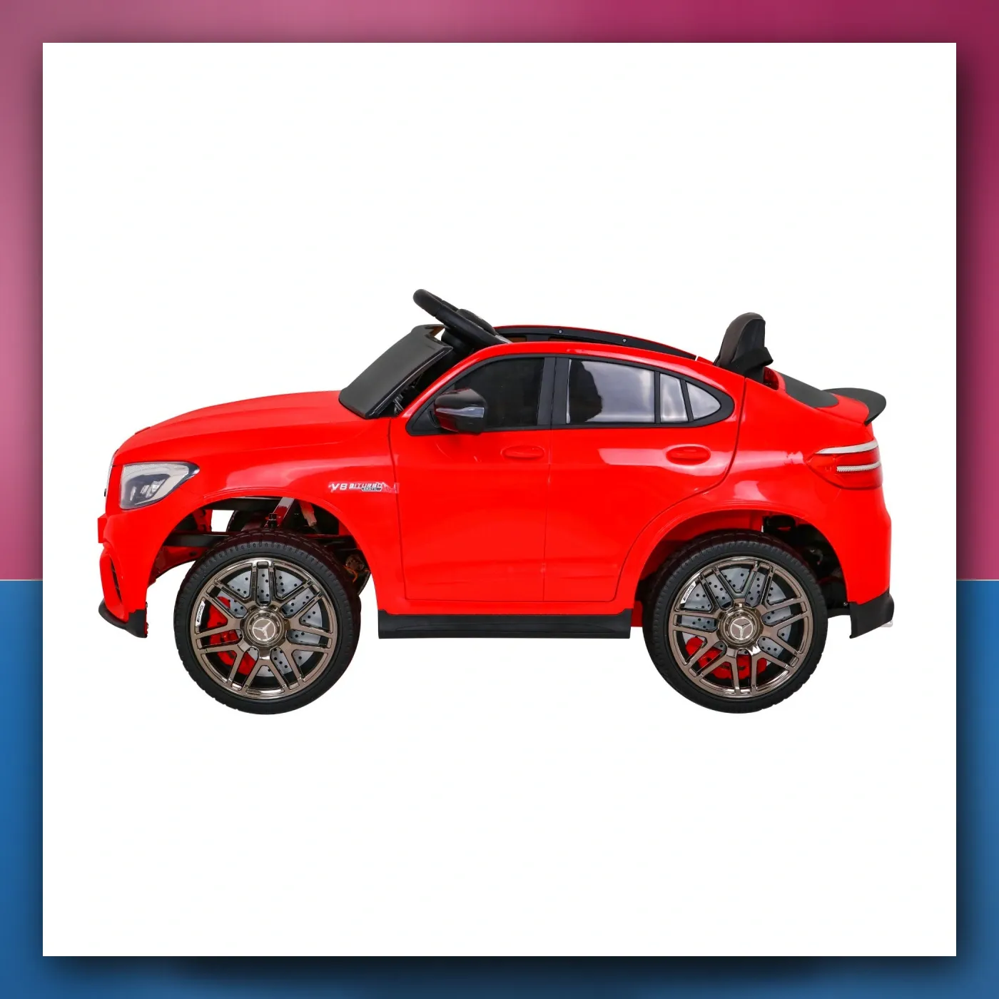 Mercedes Benz GLC63S za djecu crveni SUV + Daljinski upravljač - slika 1