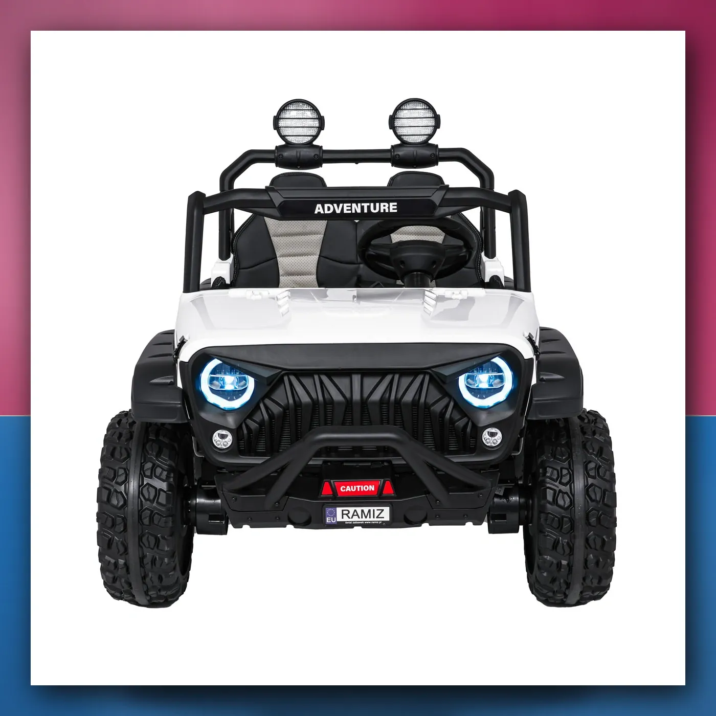 Auto na akumulator Terenski PASSION 4x4 bijeli - slika 1