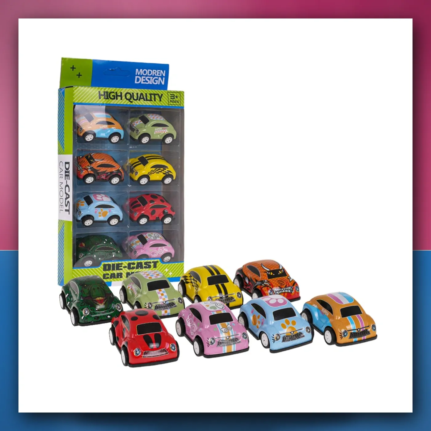 set 8 Mali auto, autića s pogon - slika 1