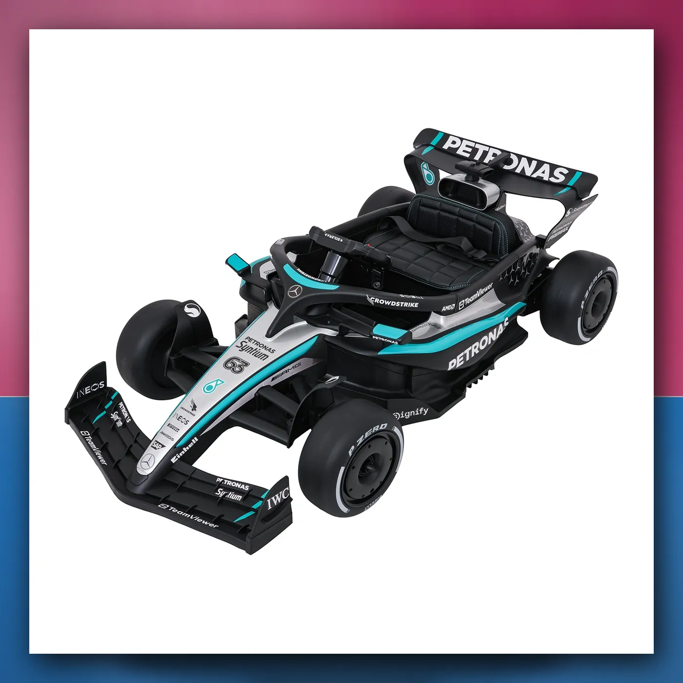 Bolid na akumulator Mercedes-AMG PETRONAS F1 crni s daljinskim upravljačem