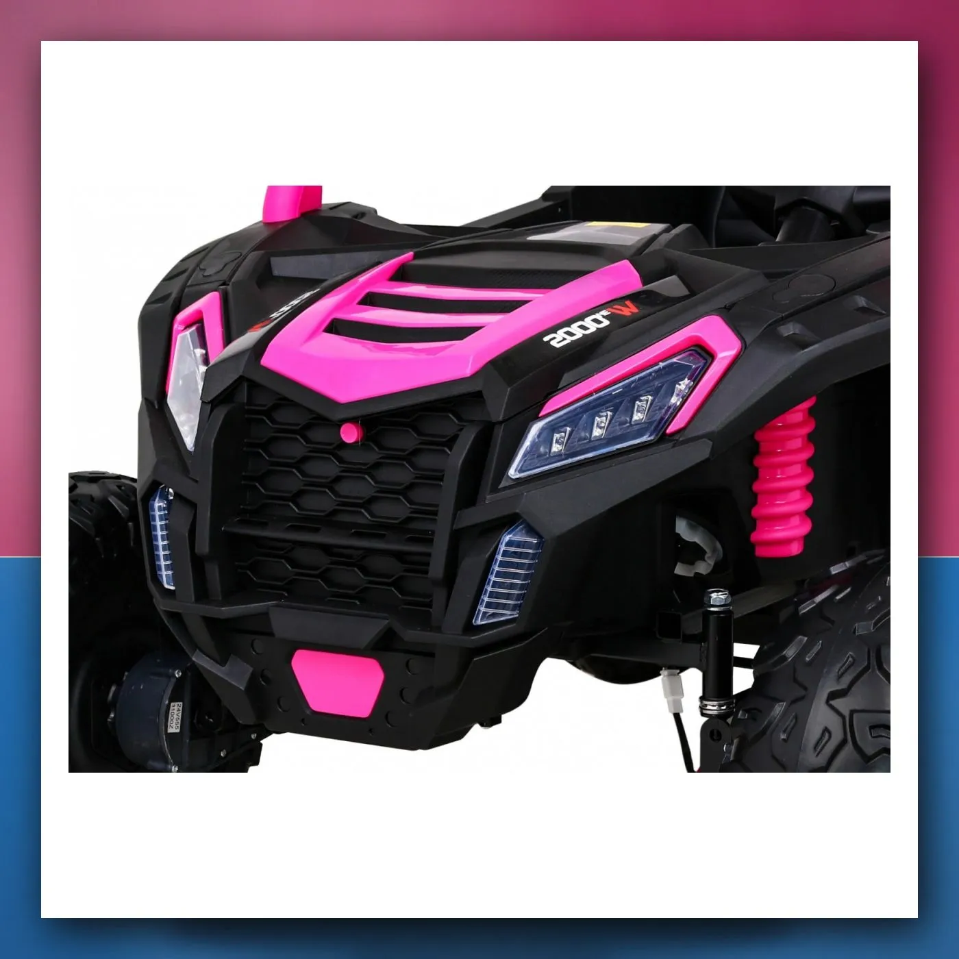 Buggy ATV Racing na akumulator za 2 djece ružičasti + 4×4 + daljinski upravljač + lagani start + MP3 + LED