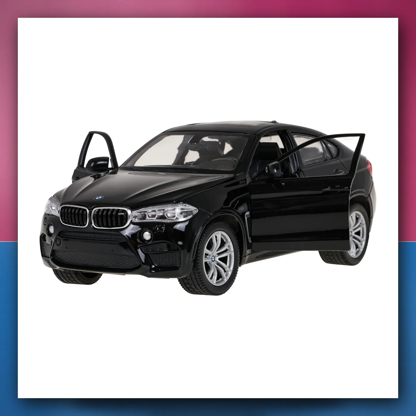 Metalni automobil BMW X6M 1:24 crni RASTAR