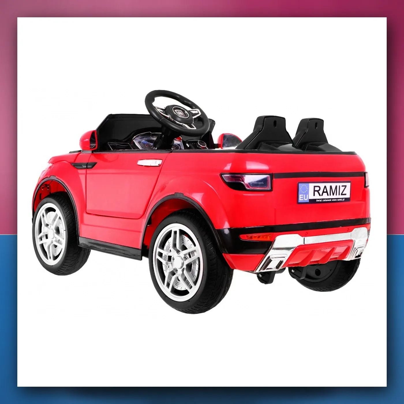 Mali auto Rapid Utrkač električne za djecu, crveni SUV + Daljinski upravljač - slika 1
