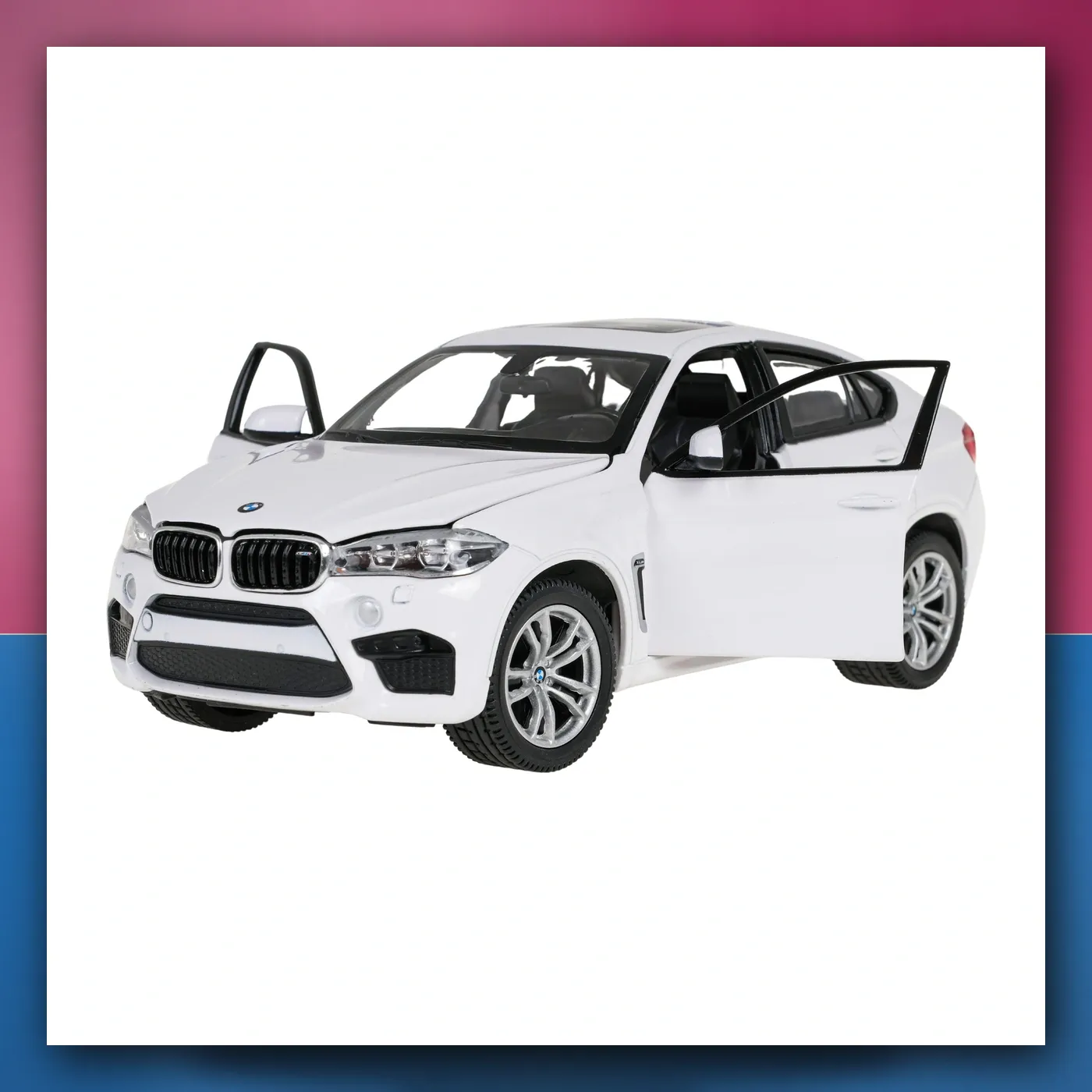 Metalni automobil BMW X6M 1:24 bijeli RASTAR - slika 1
