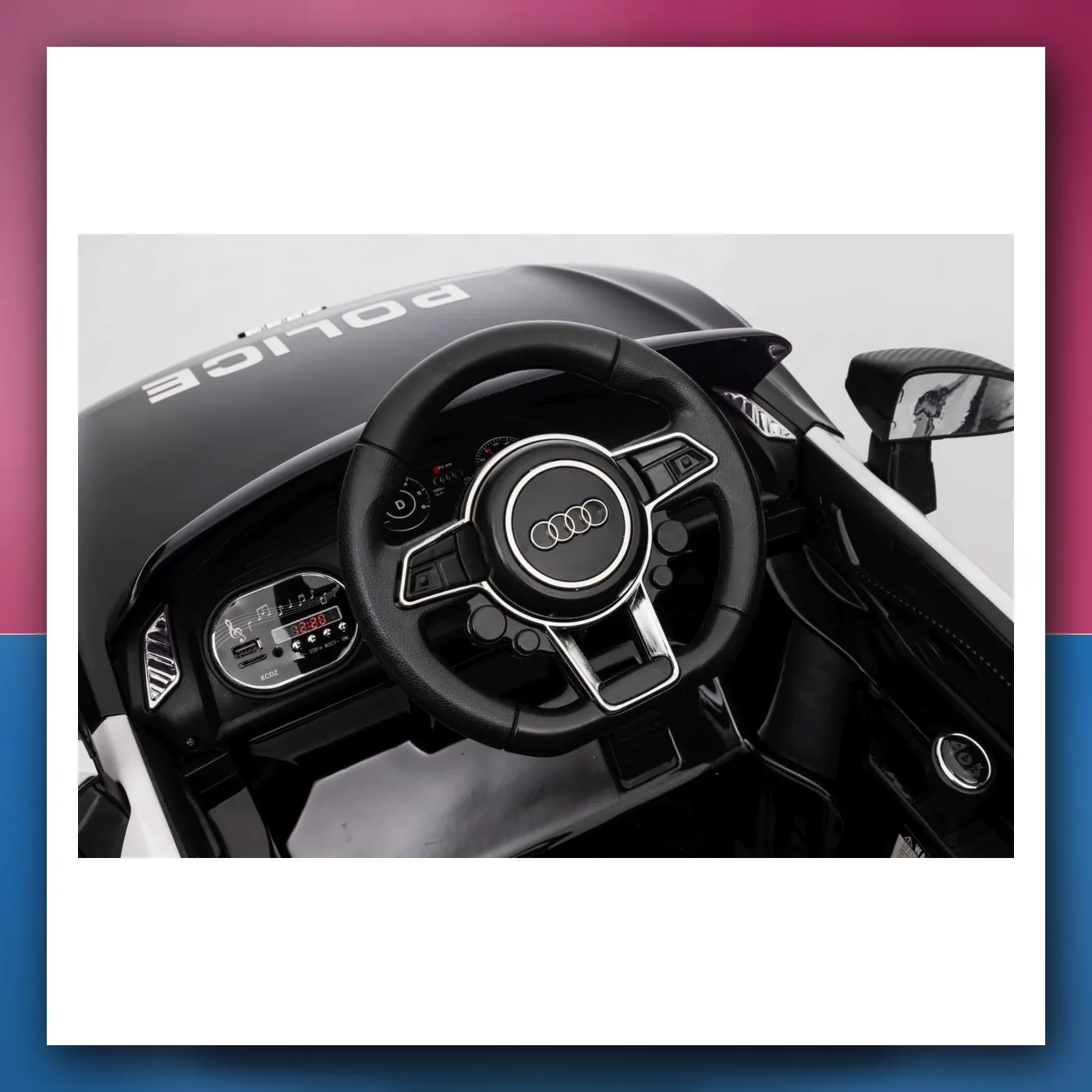 Audi R8 Policija na akumulator za djecu - + Daljinski upravljač + EVA + Lagani Start + MP3 + LED - slika 1