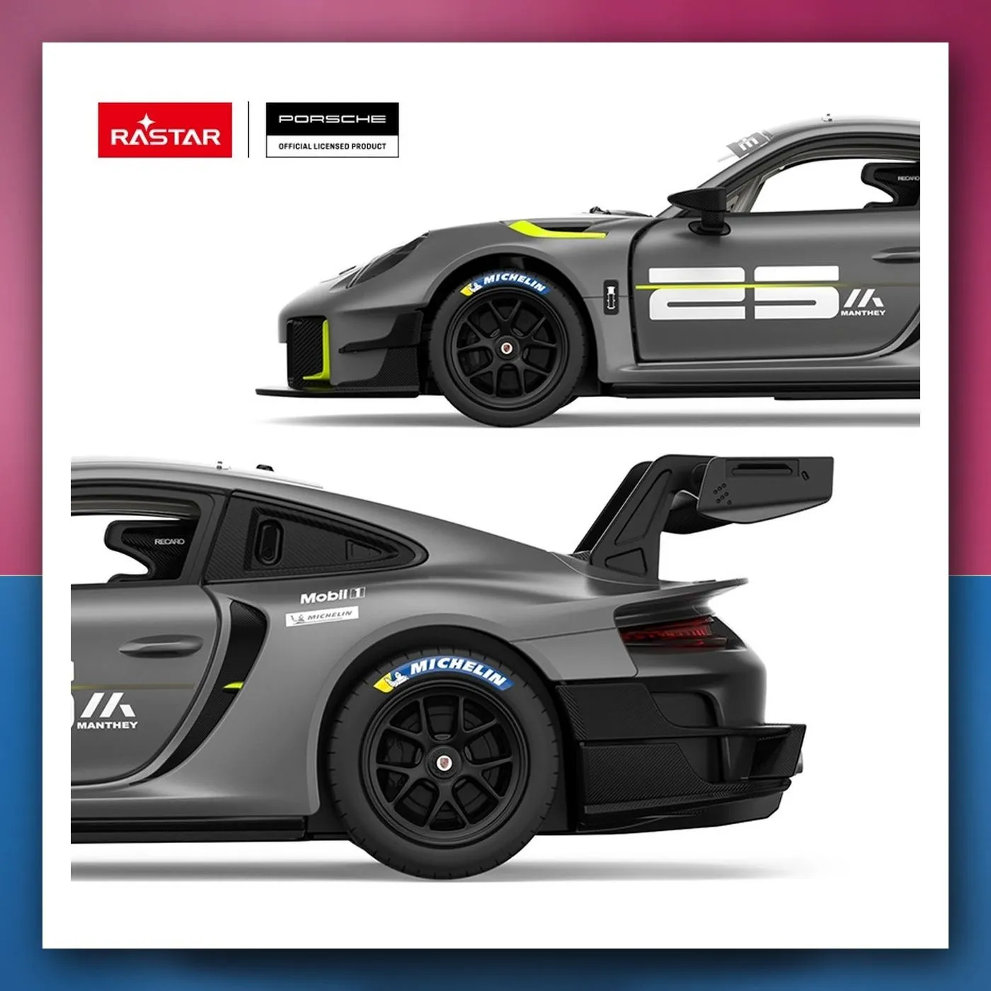 R/C Porsche 911 GT2 RS Clubsport 25 Building Kit 1:18 RASTAR
