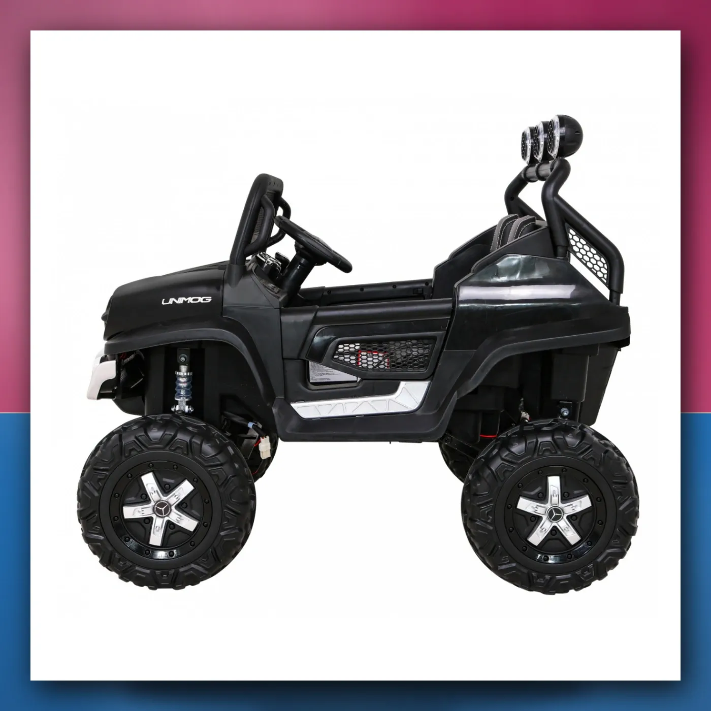Mercedes Benz Unimog za djecu crni + Terenski 4x4 - slika 1