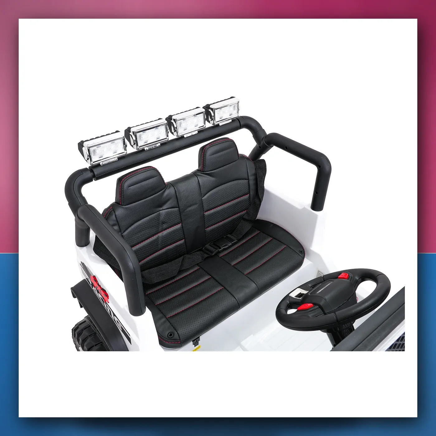 Auto na akumulator Jeep ZVIJER 4x4 bijeli - slika 1