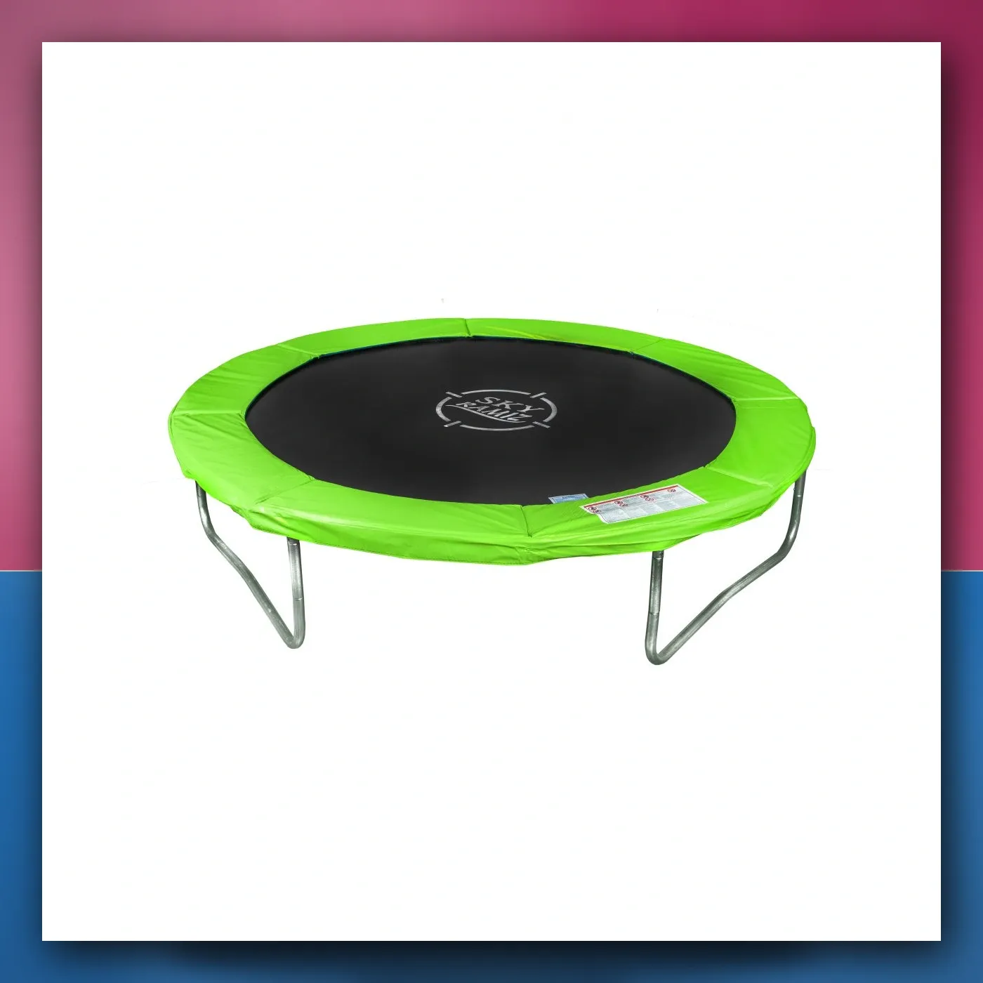 Trampolina vrtna SkyRamiz 244cm 8FT za djecu zeleni + Dodaci - slika 1