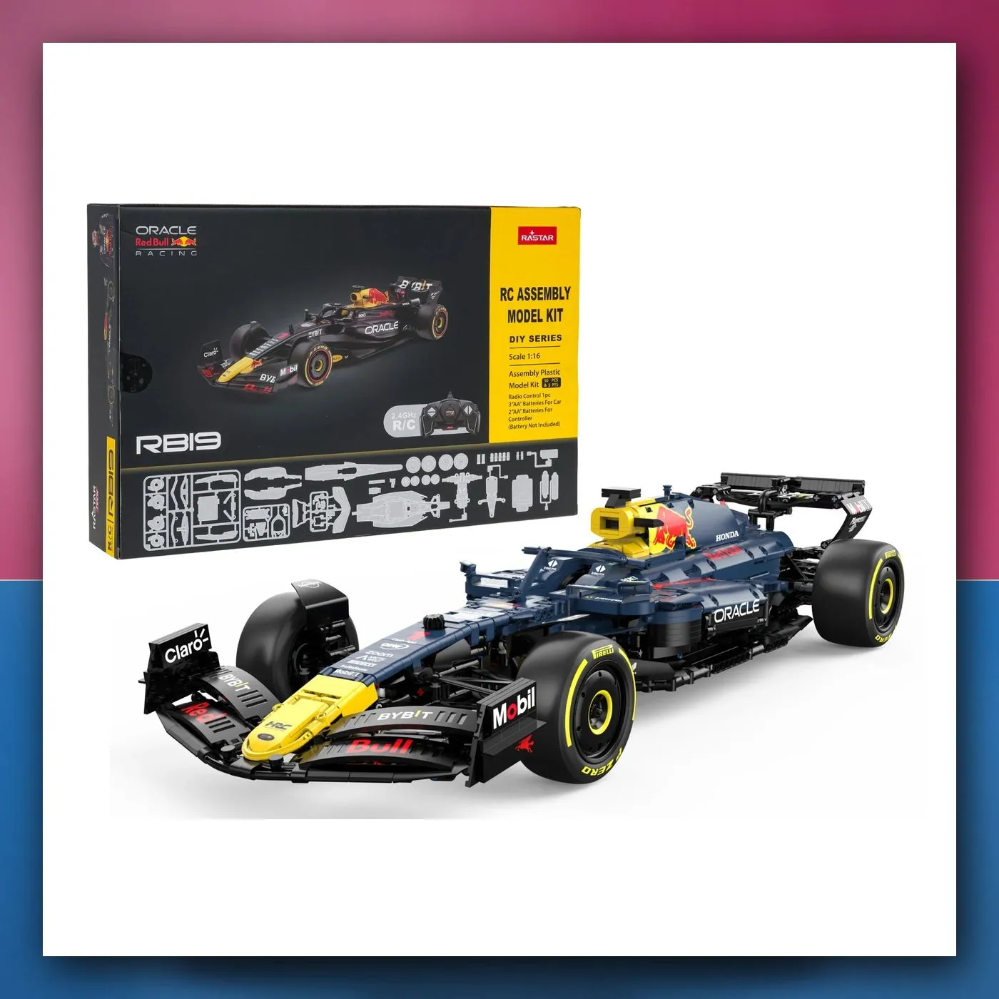 Bolid na daljinsko upravljanje Red Bull F1 RB19 Body Kit 1:16 plavi RASTAR