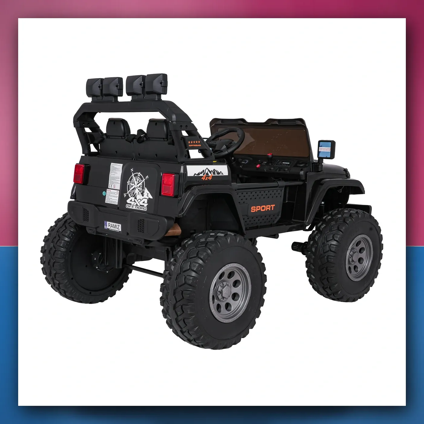 Auto na akumulator Ekstremno Sport 4x4 Varijabla Veličina crni - slika 1