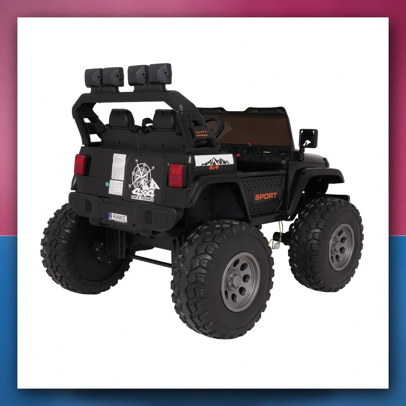 Auto na akumulator Ekstremno Sport 4x4 Varijabla Veličina crni - slika 1