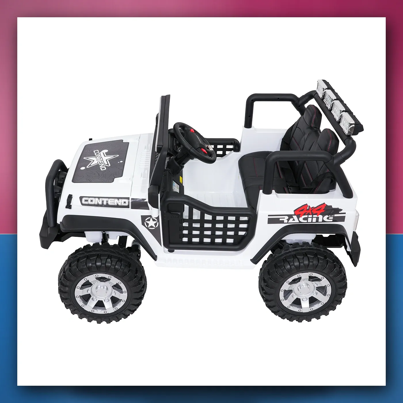 Auto na akumulator Jeep ZVIJER 4x4 bijeli - slika 1
