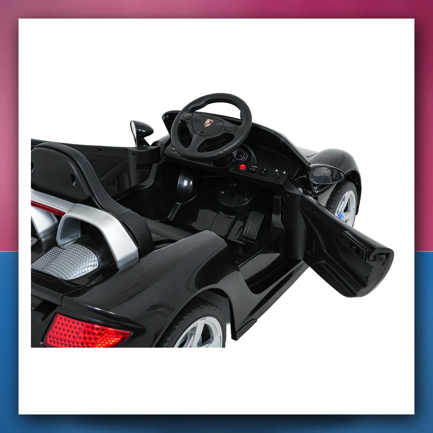 Auto na akumulator Porsche 911 Carrera crni - slika 1